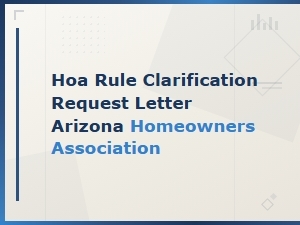 Arizona Hoa Rule Violation Clarification Request Guide