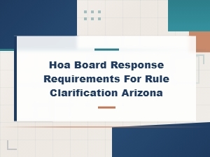 Arizona Homeowner Rights: Hoa Rule Clarification